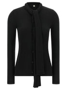 Toteme Lavallière Neck Cardigan Black
