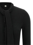 Toteme Lavallière Neck Cardigan Black, view 3