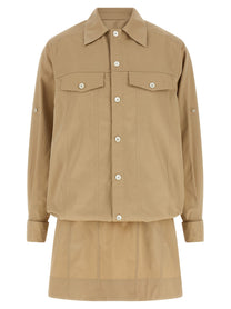 Loewe Layered Construction Dress Beige