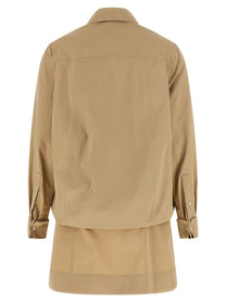Loewe Layered Construction Dress Beige