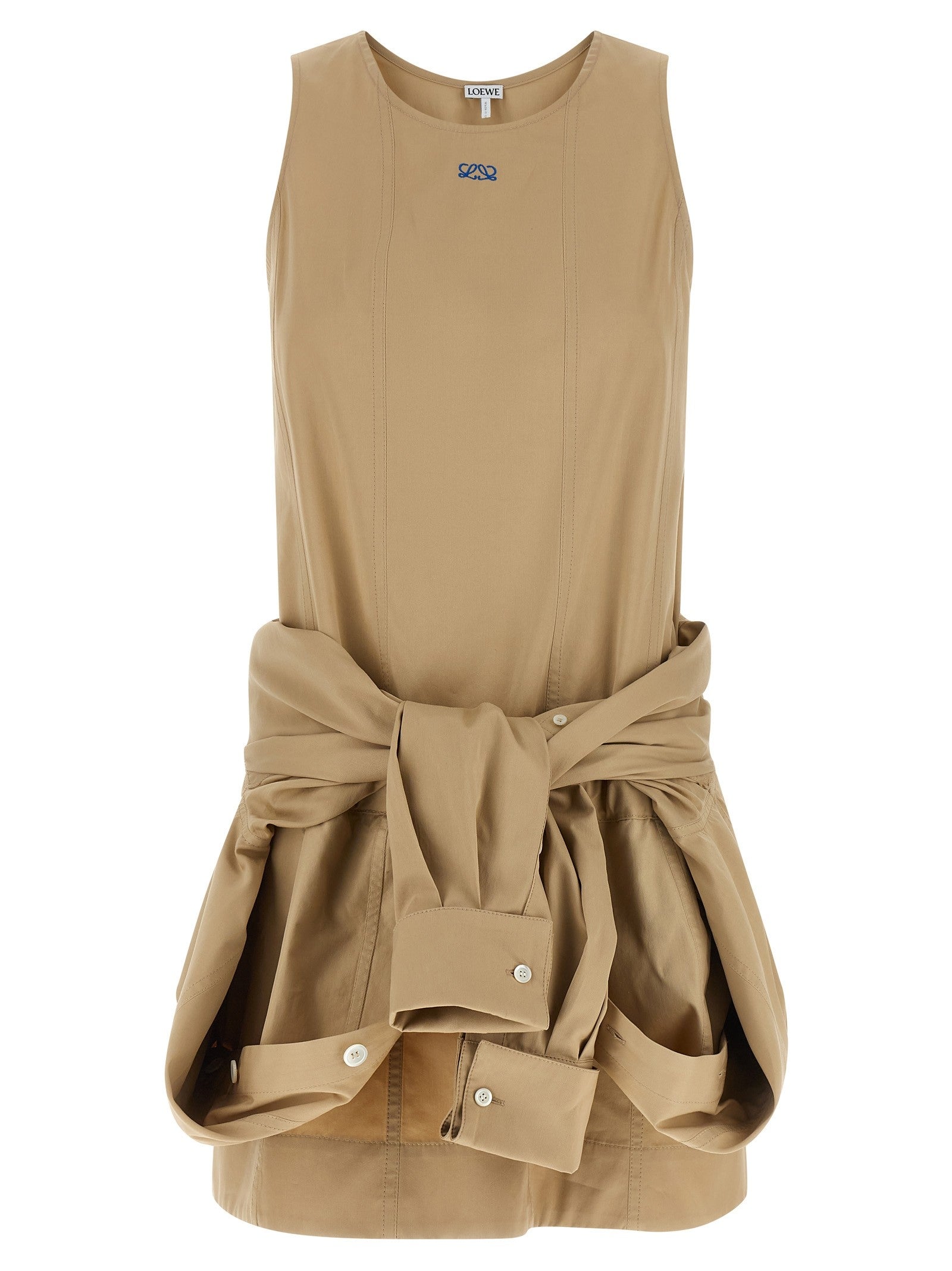 Loewe Layered Construction Dress Beige