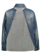 MM6 Maison Margiela Layered Denim Jacket Blue, view 2