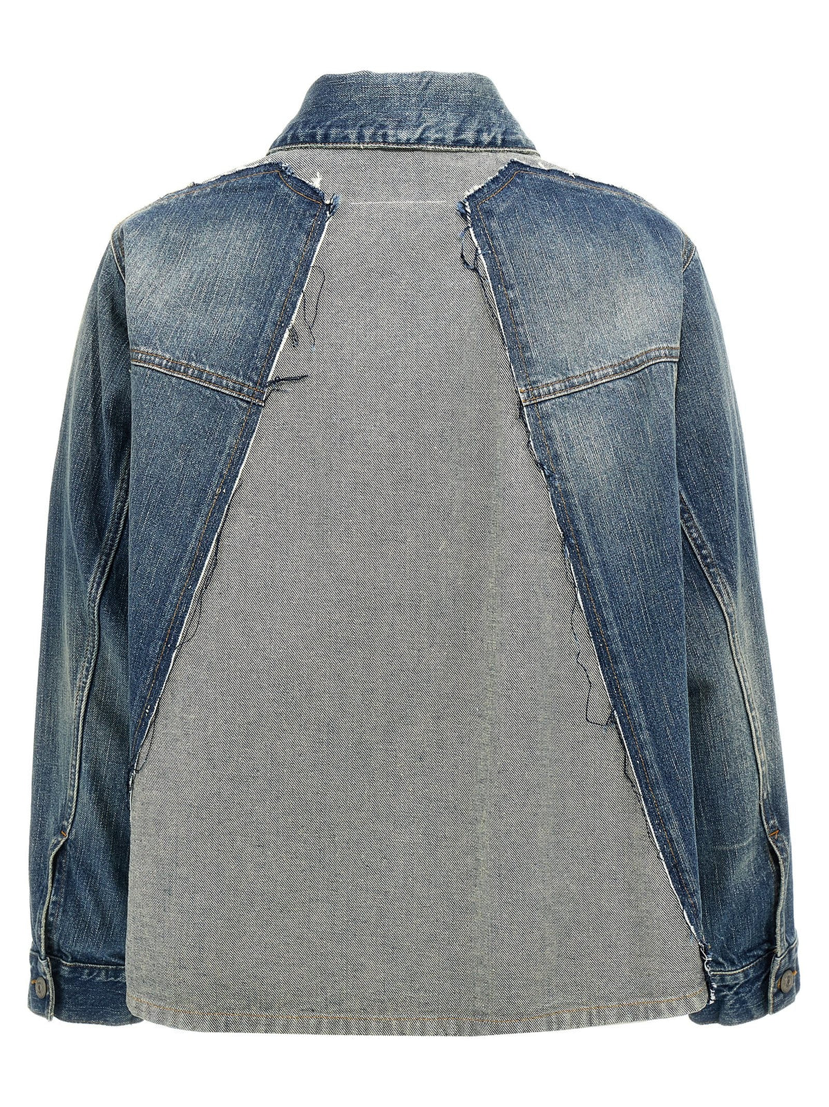 MM6 Maison Margiela Layered Denim Jacket Blue, view 2
