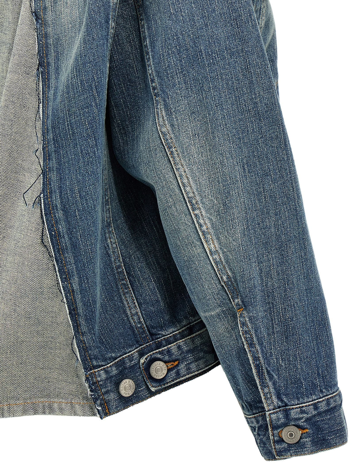 MM6 Maison Margiela Layered Denim Jacket Blue, view 4