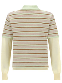 Guest In Residence Women's Layered Stripe Rugby Polo Shirt Green