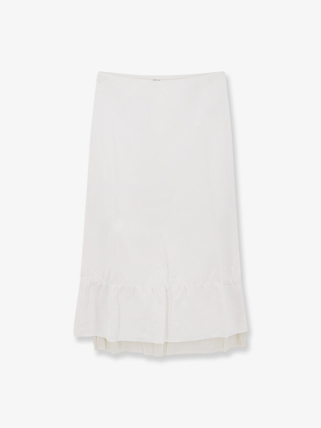 Toteme Women's Layered Viscose and Linen Blend Skirt White