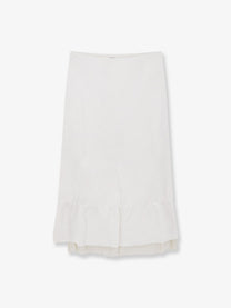 Toteme Women's Layered Viscose and Linen Blend Skirt White