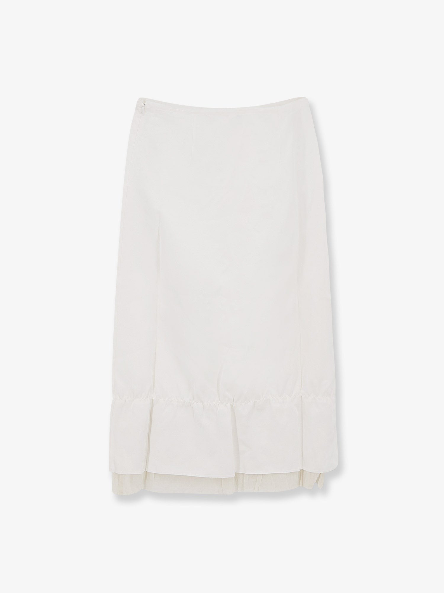 Toteme Women's Layered Viscose and Linen Blend Skirt White