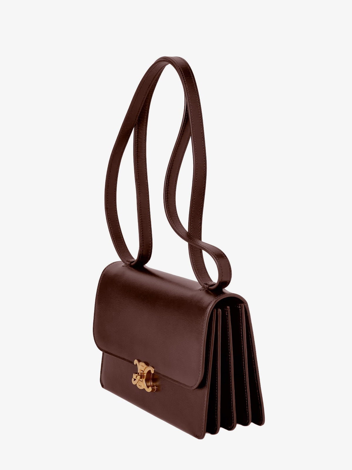 Celine Women's Le Leather Shoulder Bag Brown