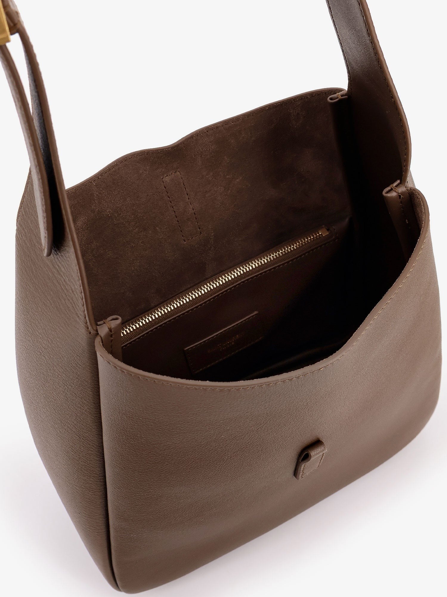 Saint Laurent Women's Le À Small Leather Shoulder Bag Brown