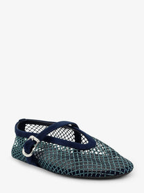 ALAÏA Women's Le Ballerine Flats Mesh Balerinas Blue