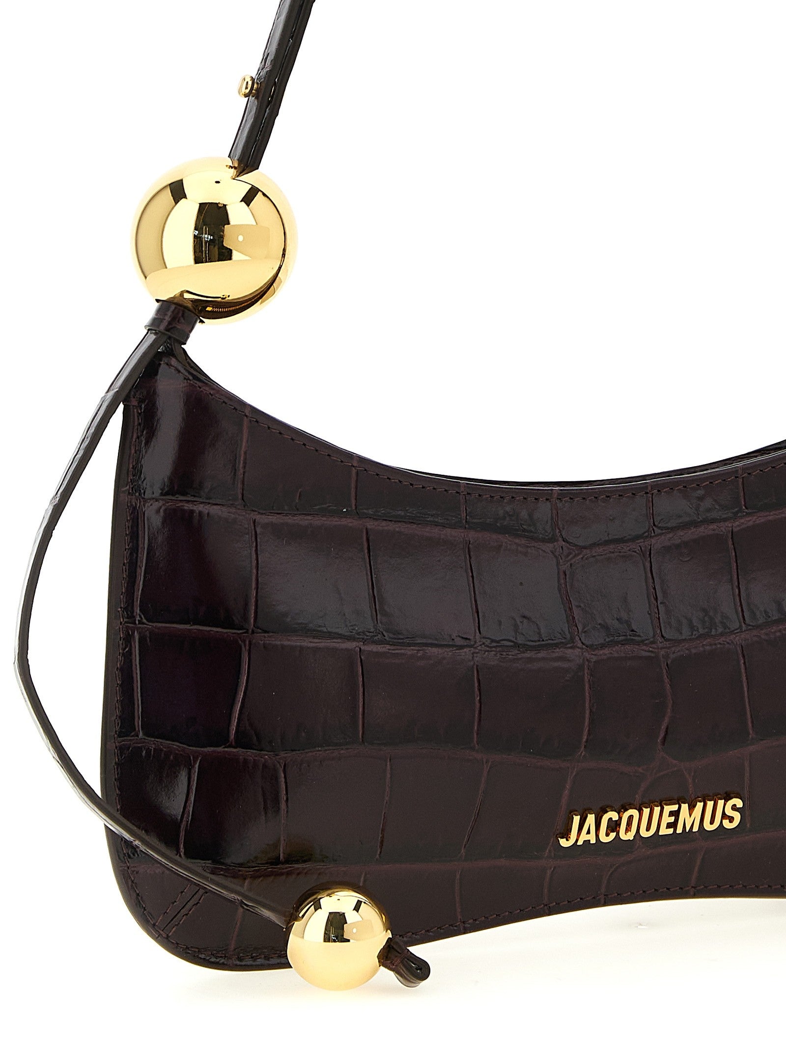 JACQUEMUS Le Bisou Perle Shoulder Bag Red