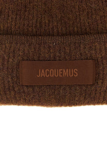 JACQUEMUS Le Bonnet Gros Grain Beanie Brown