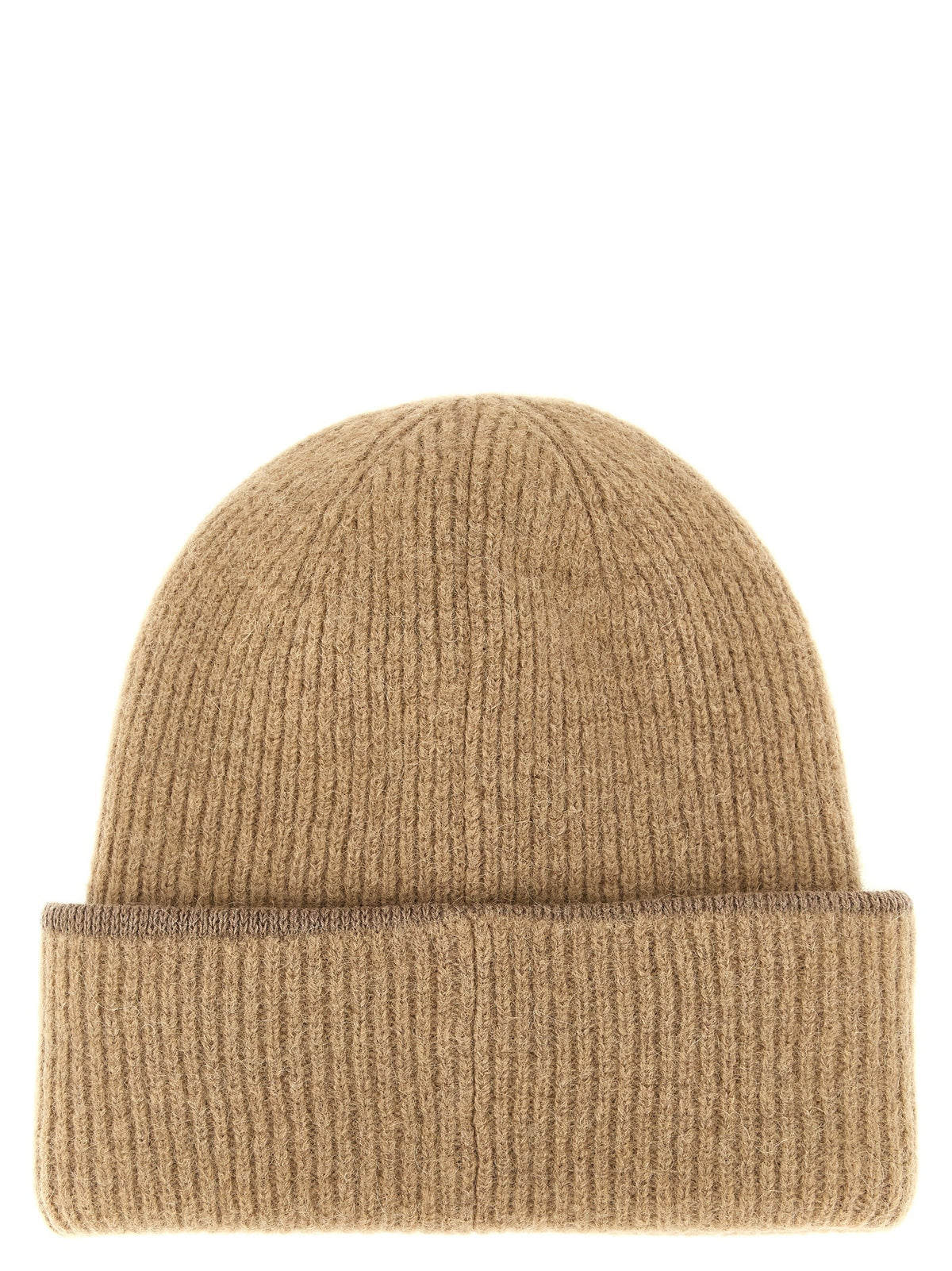 JACQUEMUS Le Bonnet Gros Grain Beanie Beige, view 2