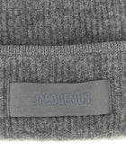 JACQUEMUS Le Bonnet Gros Grain Beanie Grey