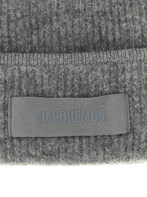 JACQUEMUS Le Bonnet Gros Grain Beanie Grey