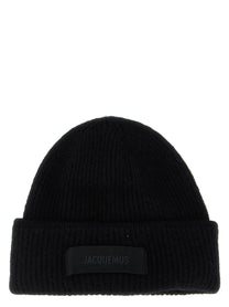 JACQUEMUS Le Bonnet Gros Grain Beanie Black