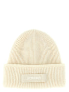 JACQUEMUS Le Bonnet Gros Grain Beanie White