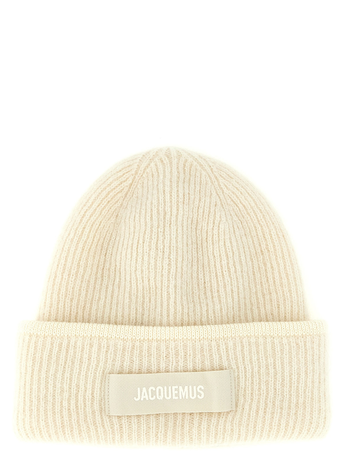 JACQUEMUS Le Bonnet Gros Grain Beanie White