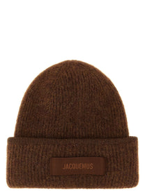JACQUEMUS Le Bonnet Gros Grain Beanie Brown