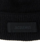 JACQUEMUS Le Bonnet Gros Grain Beanie Black
