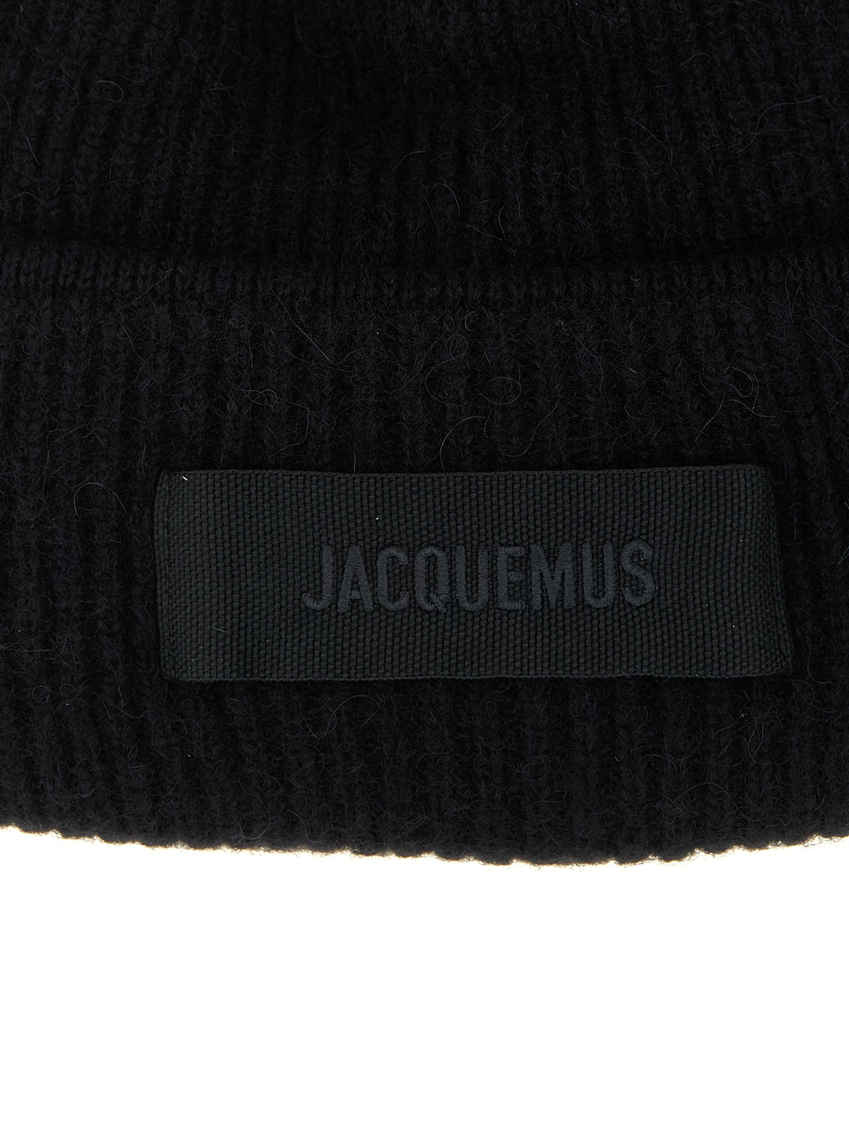 JACQUEMUS Le Bonnet Gros Grain Beanie Black