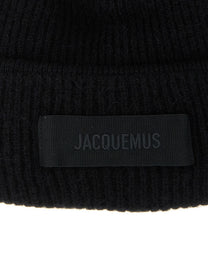 JACQUEMUS Le Bonnet Gros Grain Beanie Black