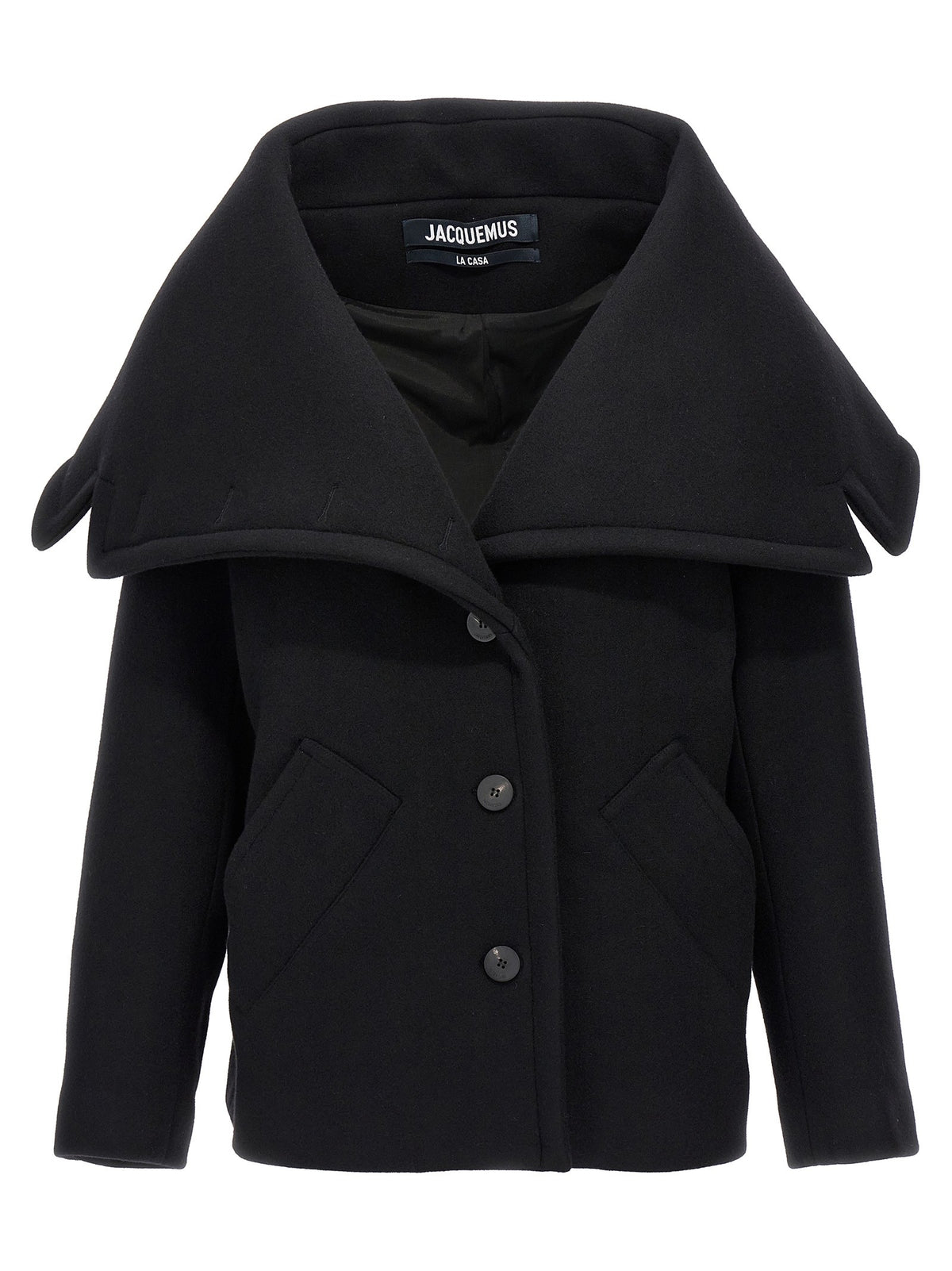 JACQUEMUS Le Caban Caruso Coat Black
