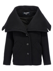JACQUEMUS Le Caban Caruso Coat Black