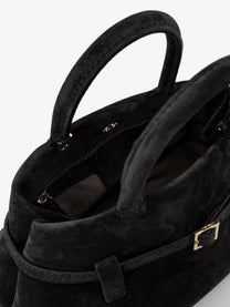 Manu Atelier Women's Le Cambon Suede Crossbody Bag Black