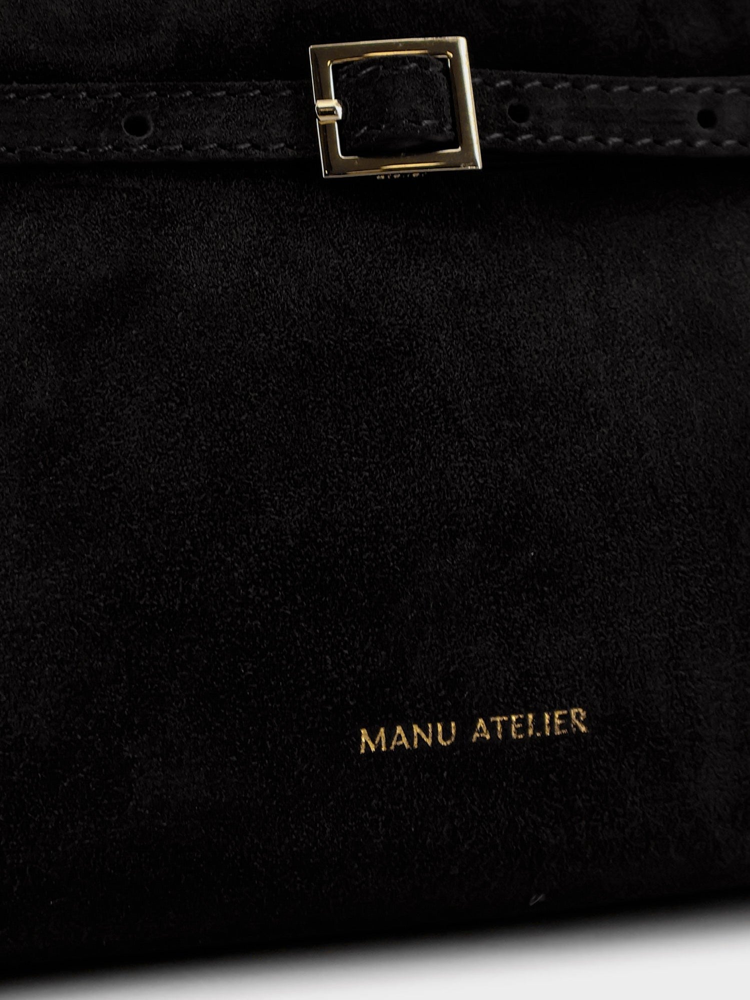 Manu Atelier Women's Le Cambon Suede Crossbody Bag Black
