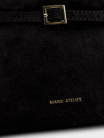 Manu Atelier Women's Le Cambon Suede Crossbody Bag Black