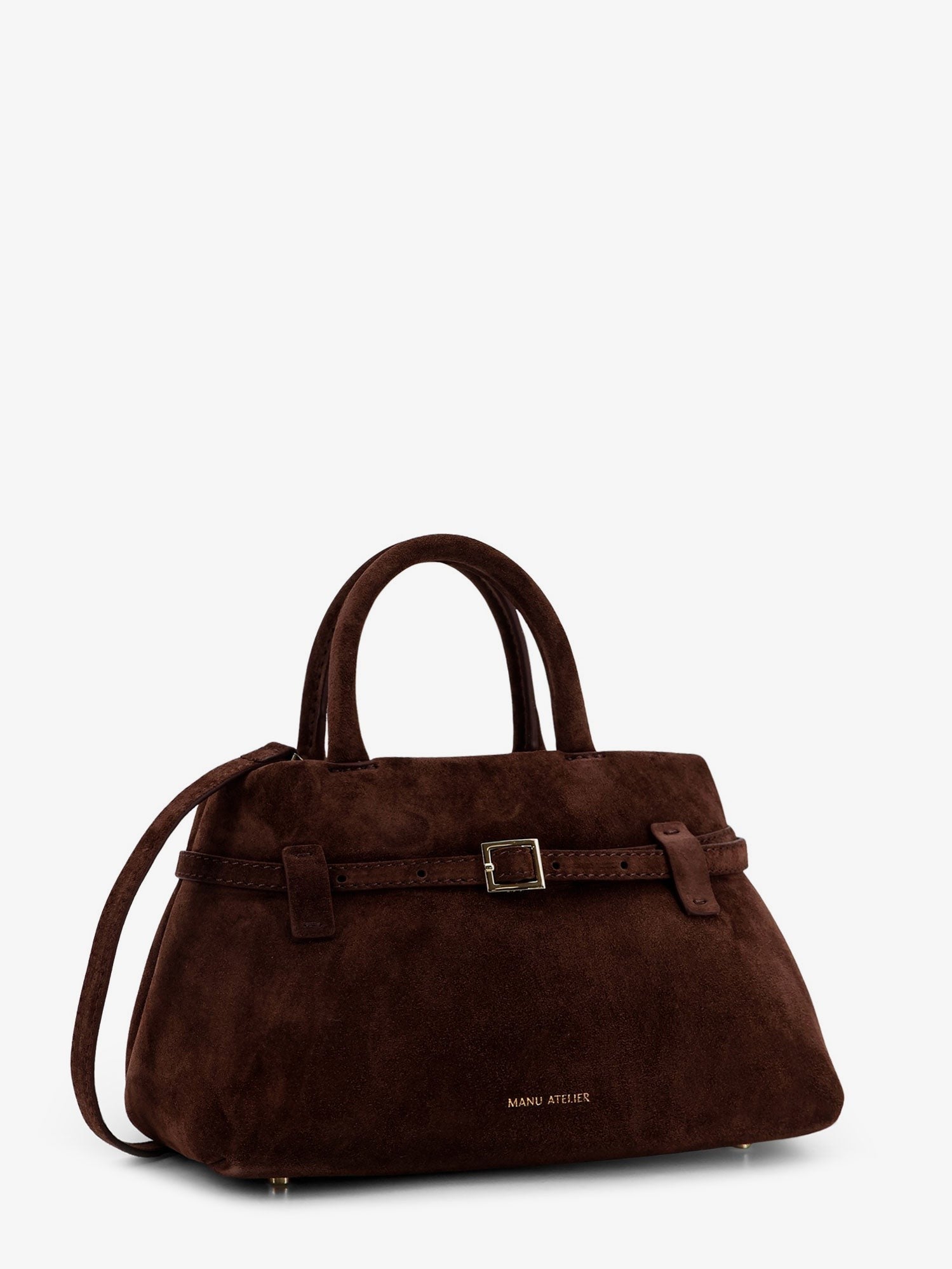 Manu Atelier Women's Le Cambon Suede Handbag Brown