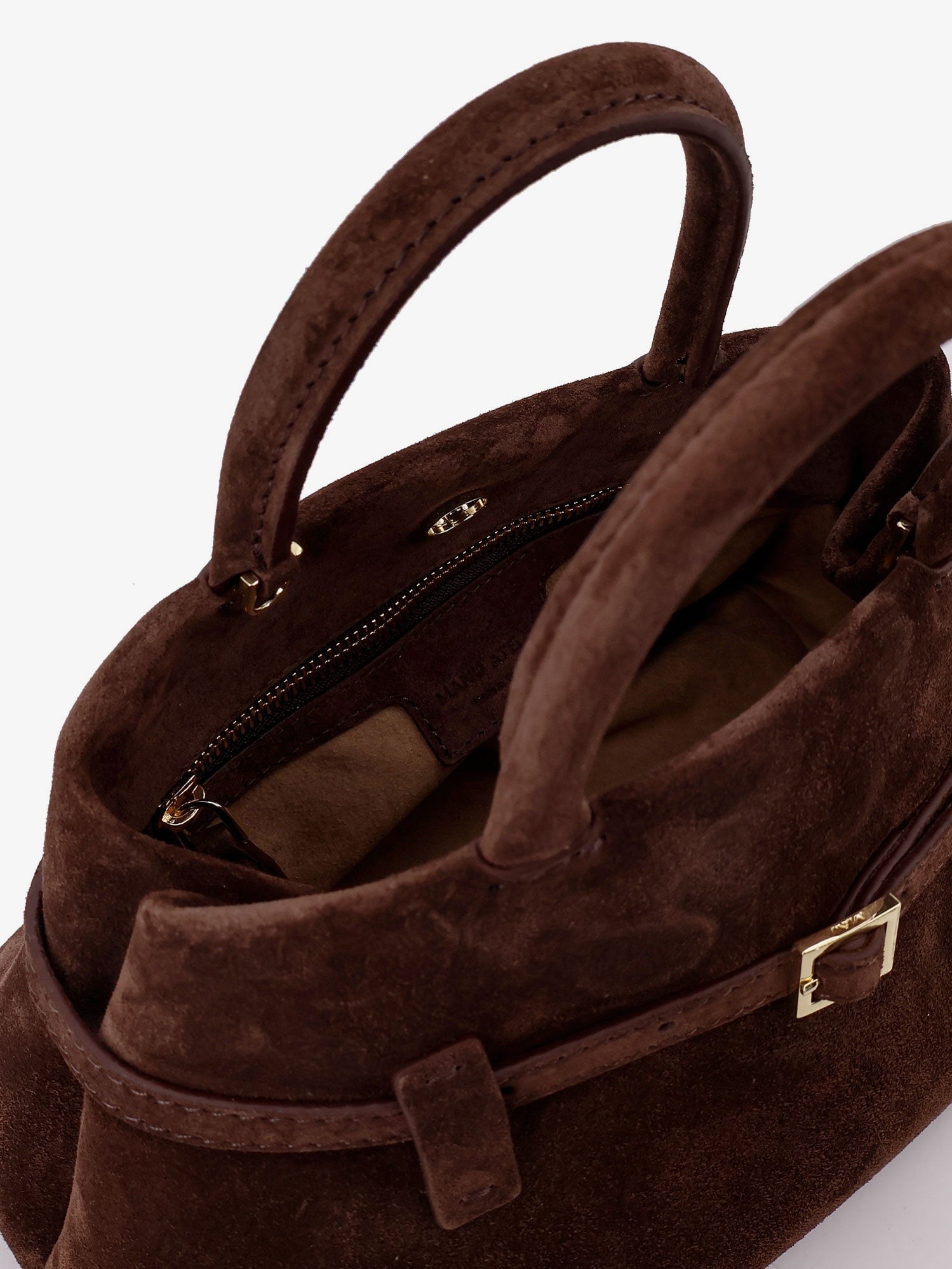 Manu Atelier Women's Le Cambon Suede Handbag Brown