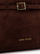 Manu Atelier Women's Le Cambon Suede Handbag Brown, view 4