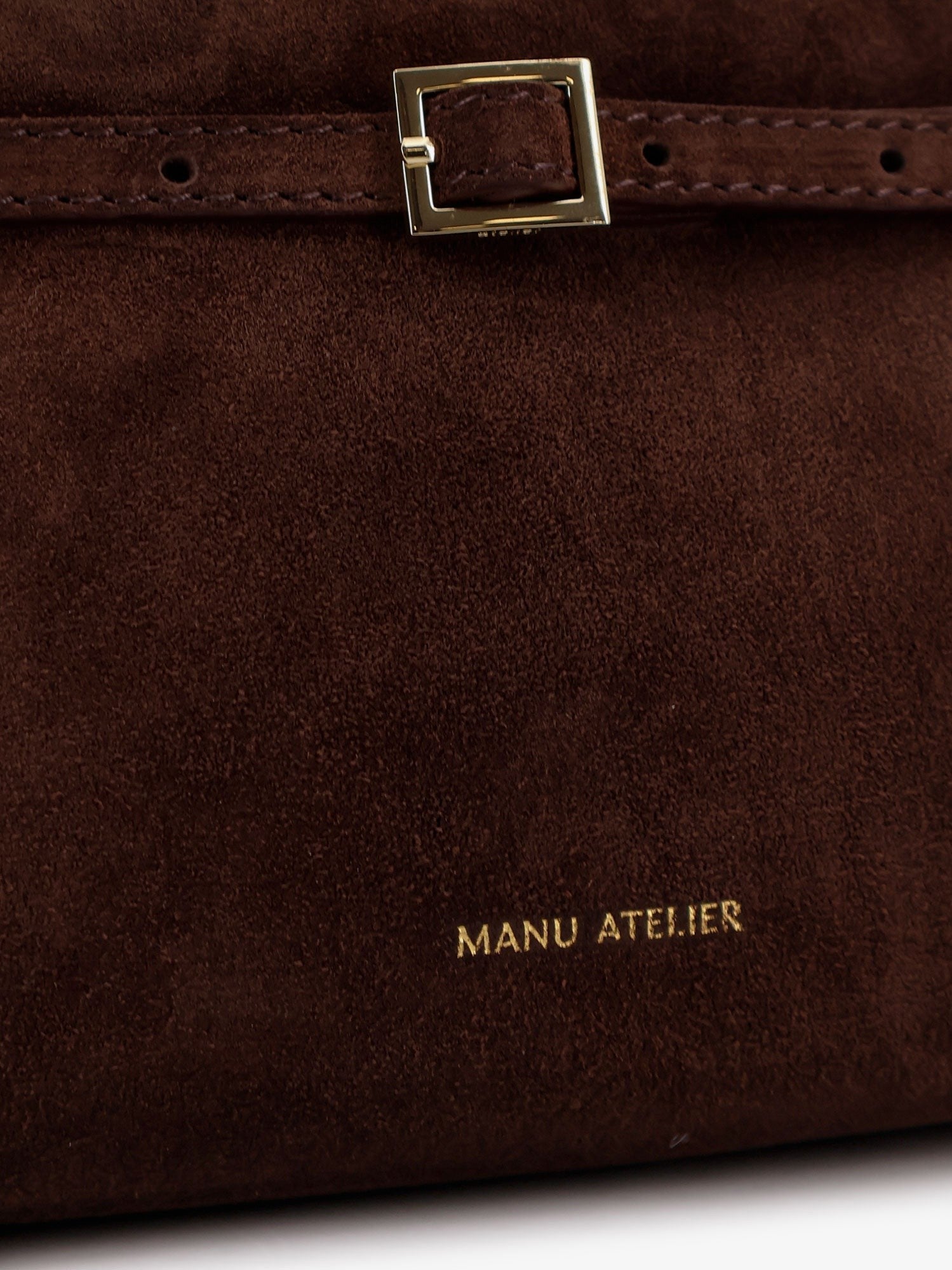 Manu Atelier Women's Le Cambon Suede Handbag Brown
