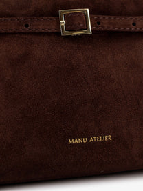 Manu Atelier Women's Le Cambon Suede Handbag Brown