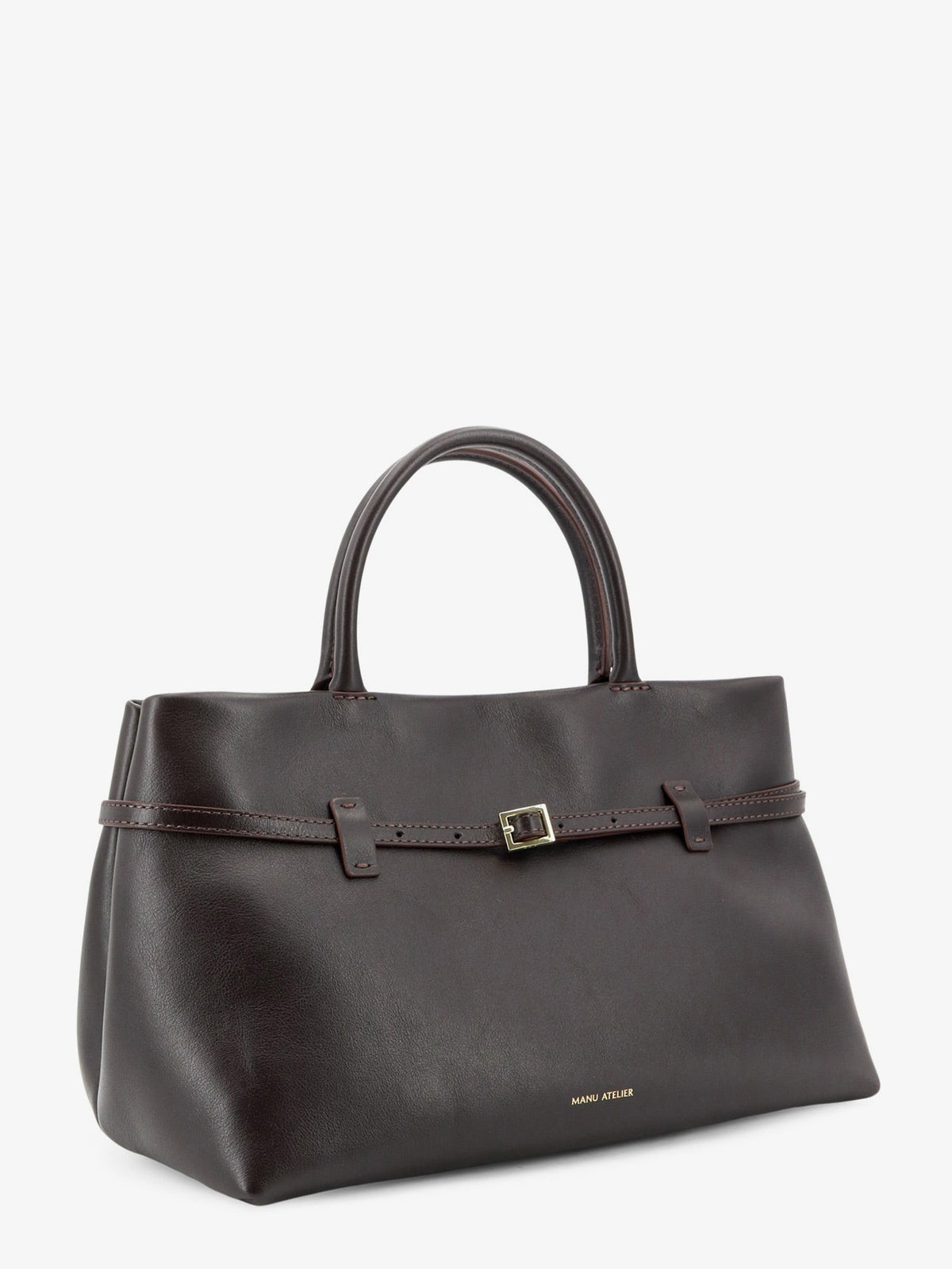 Manu Atelier Women's Le Cambon Leather Handbag Brown, view 3