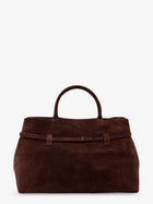 Manu Atelier Women's Le Cambon Suede Handbag Brown, view 2