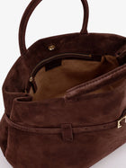 Manu Atelier Women's Le Cambon Suede Handbag Brown, view 4