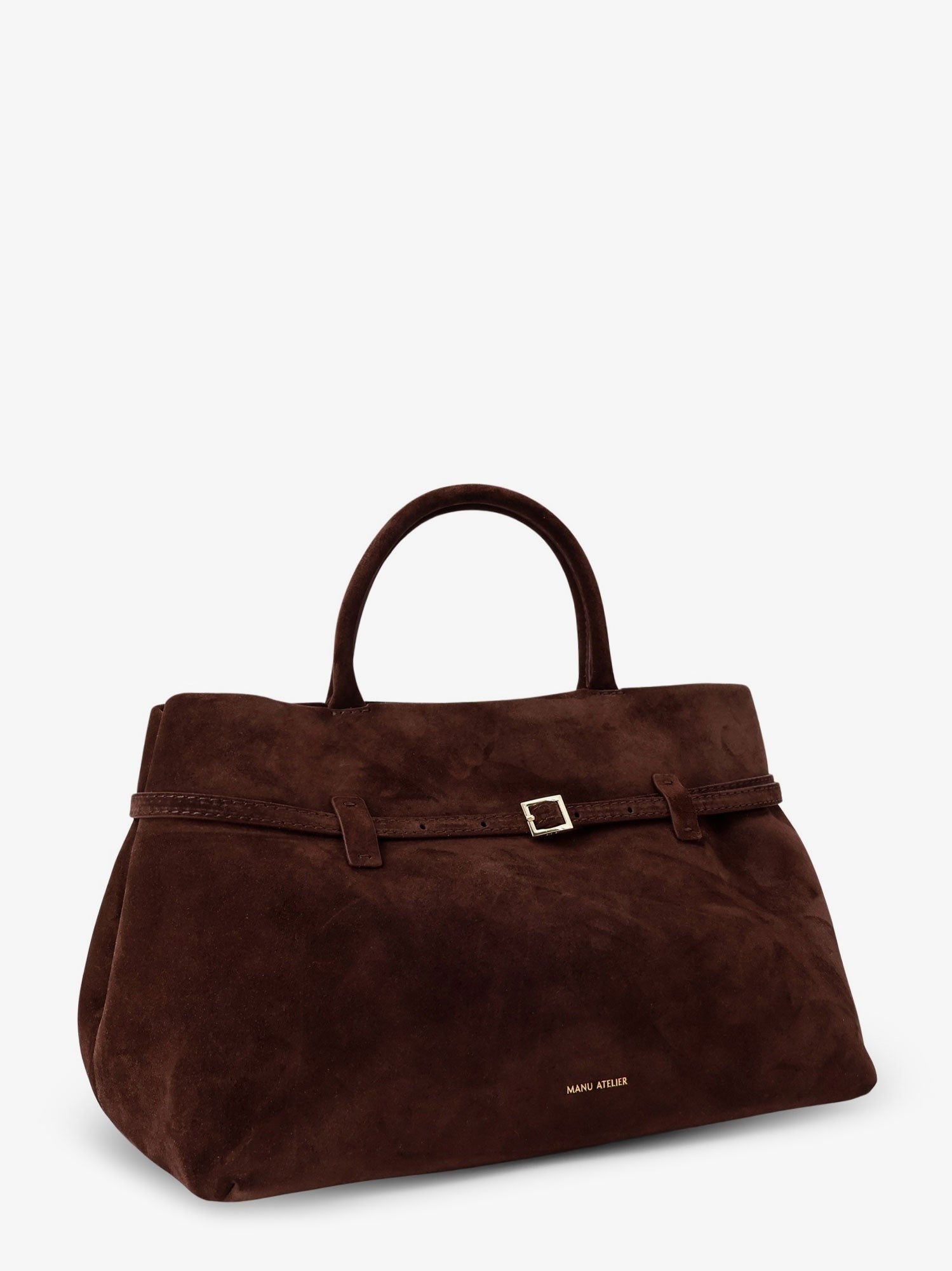 Manu Atelier Women's Le Cambon Suede Handbag Brown