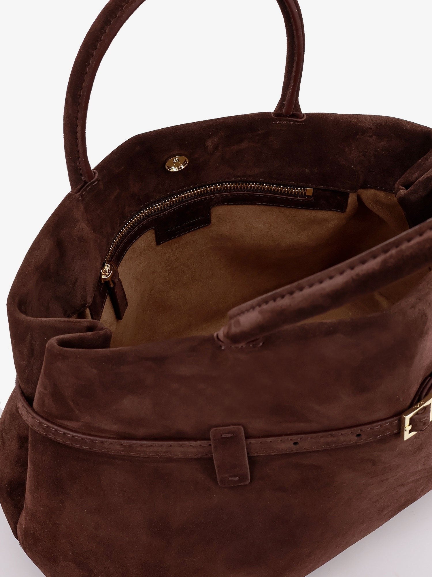 Manu Atelier Women's Le Cambon Suede Handbag Brown