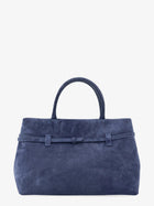 Manu Atelier Women's Le Cambon Suede Handbag Blue, view 2