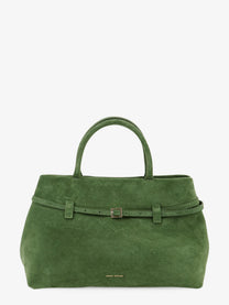 Manu Atelier Women's Le Cambon Suede Handbag Green
