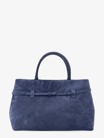 Manu Atelier Women's Le Cambon Suede Handbag Blue