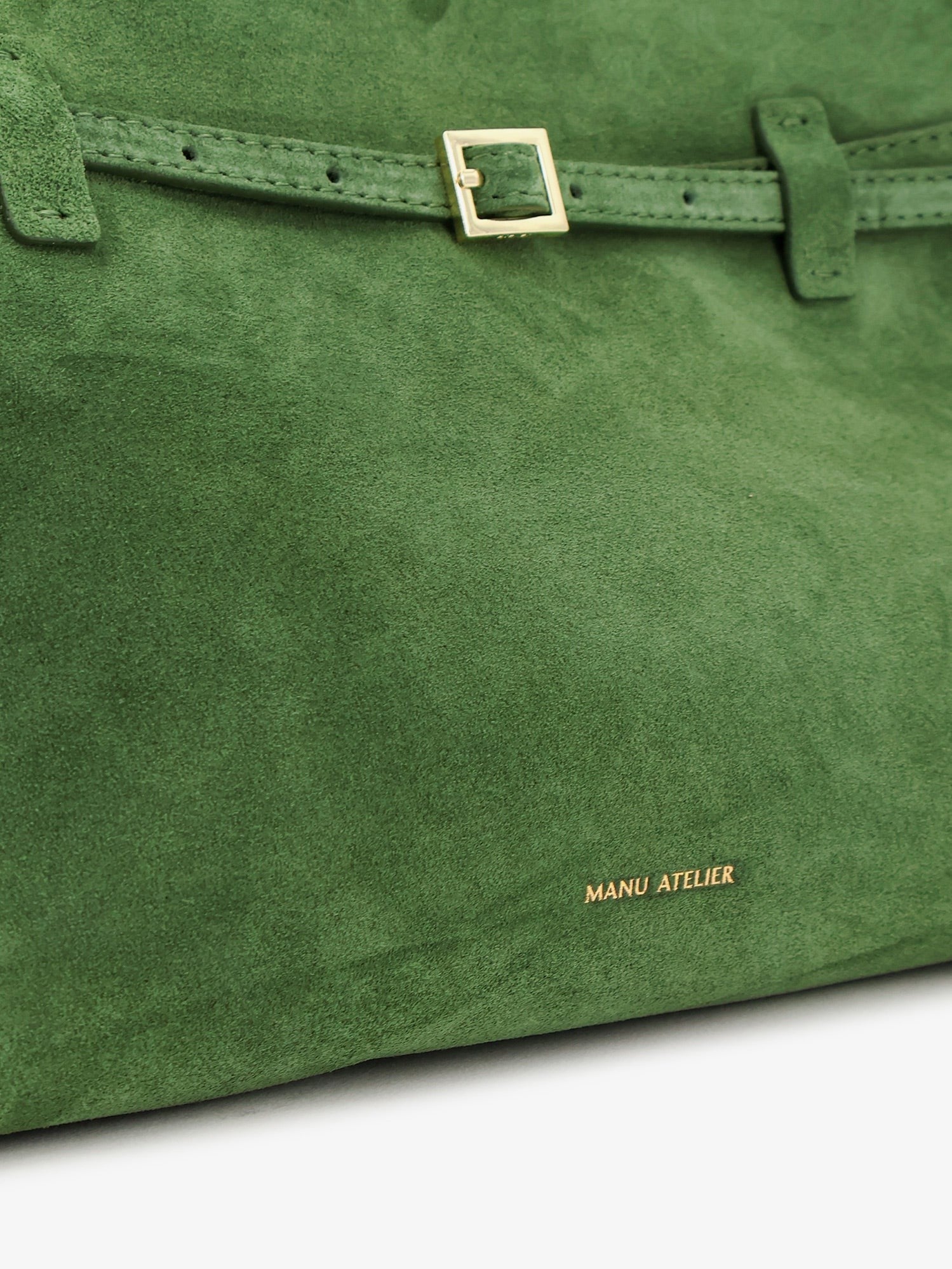 Manu Atelier Women's Le Cambon Suede Handbag Green
