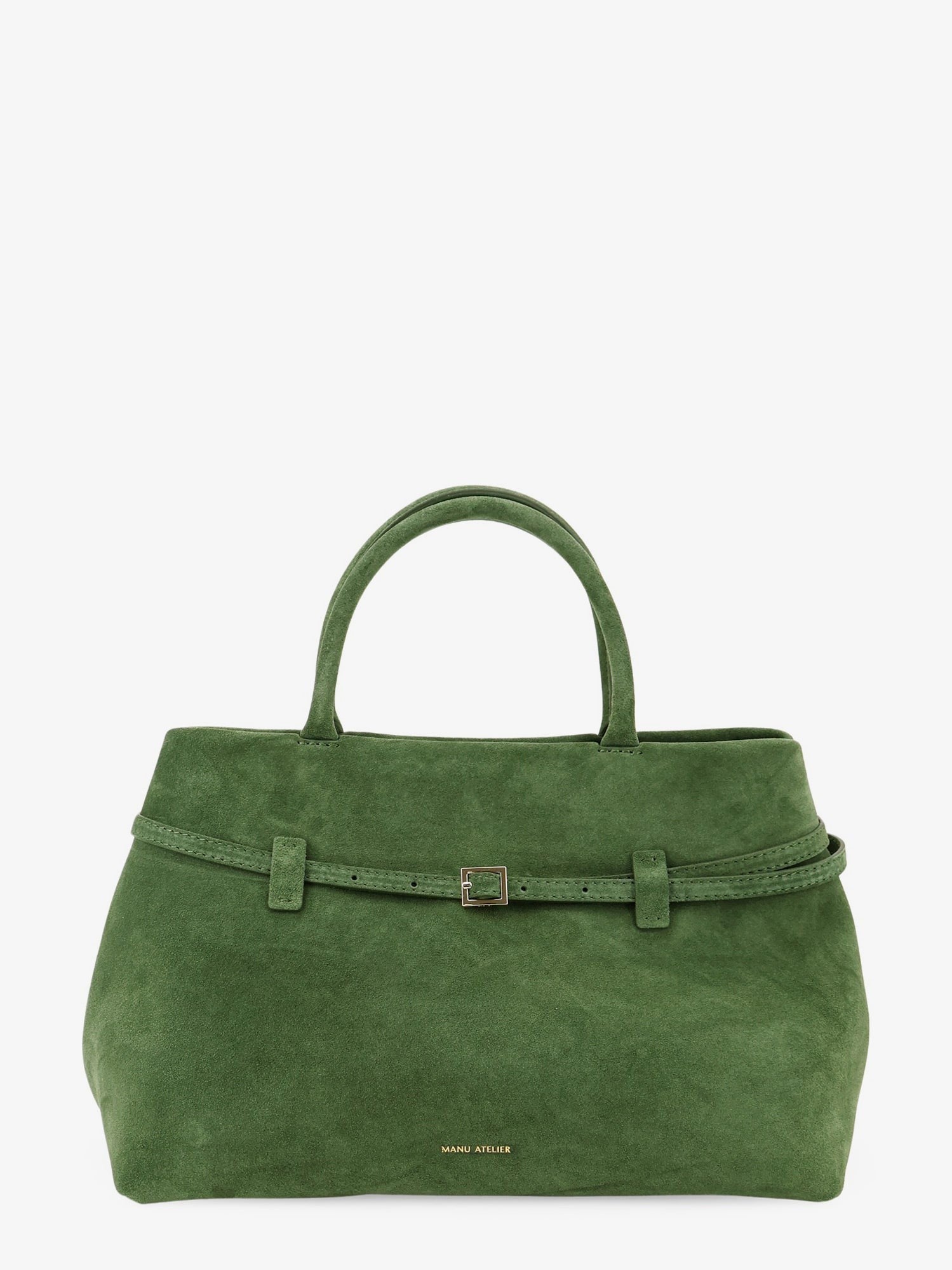 Manu Atelier Women's Le Cambon Suede Handbag Green