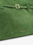Manu Atelier Women's Le Cambon Suede Handbag Green, view 5