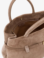 Manu Atelier Women's Le Cambon Suede Shoulder Bag Brown, view 4