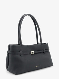 Manu Atelier Women's Le Cambon East West Leather Shoulder Bag Black